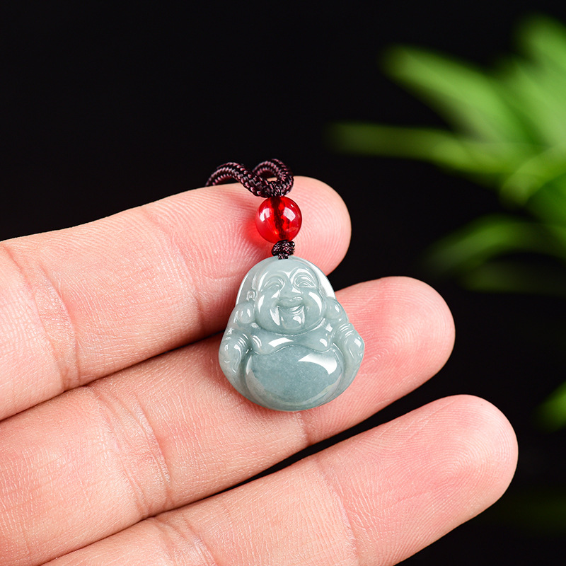 Vintage Fashion Stores - Kalung Liontin Buddha Guanyin Giok Myanmar