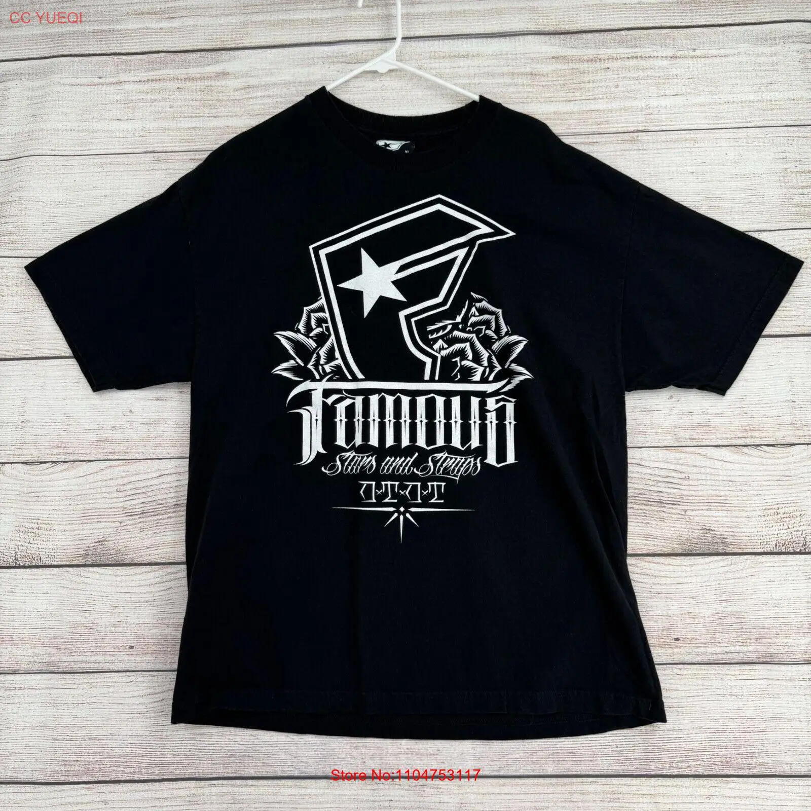 Vintage Fashion Jersey - Kaus Logo Bintang dan Tali Terkenal