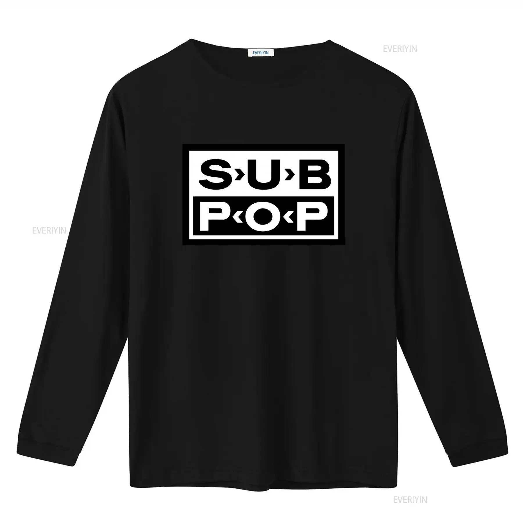 Kaos Logo Sub Pop Hitam dengan - Vintage Fashion Jersey ulasan dan harga
