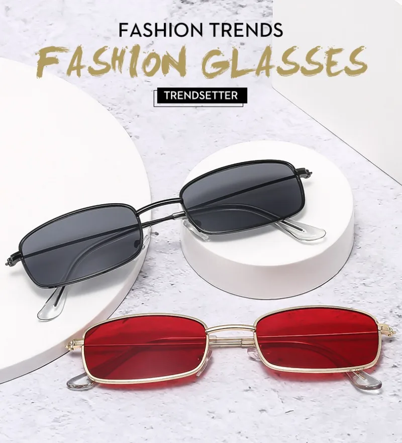 Kacamata Hitam Persegi Kecil T - Vintage Fashion Enthusiasts ulasan dan harga