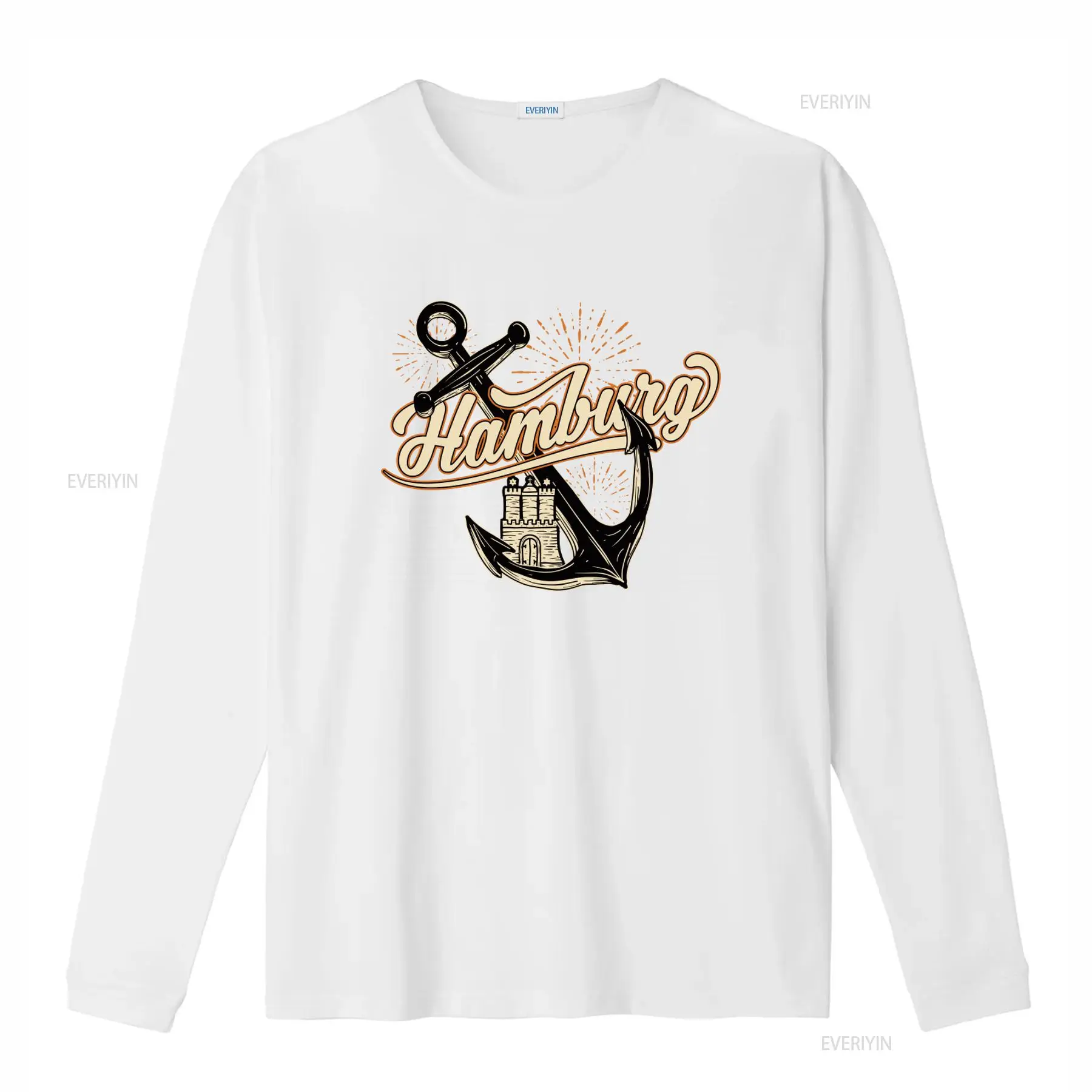 Kaos Pria dengan Motif Jangkar - Vintage Fashion Hamburg ulasan dan harga