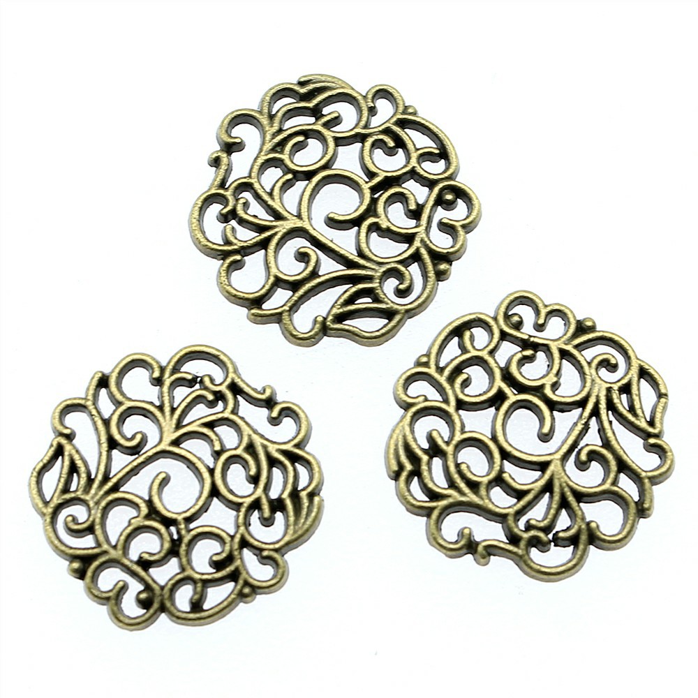 10 Buah 18X18Mm 2 Warna Warna  - Vintage Fashion Stores ulasan dan harga