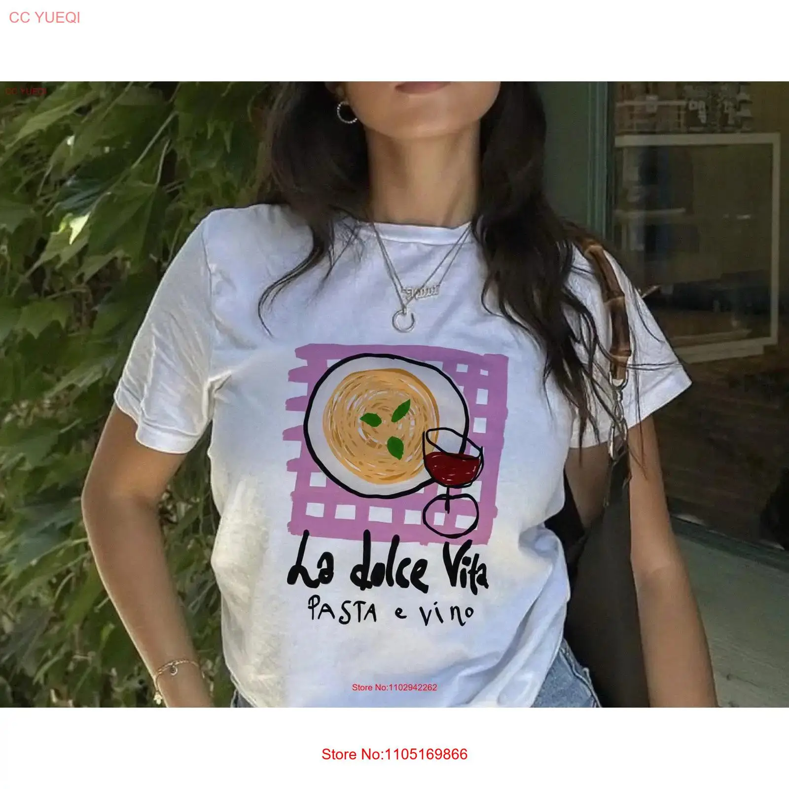 Kaos La Dolce Vita Pasta vinta - Vintage Fashion La ulasan dan harga